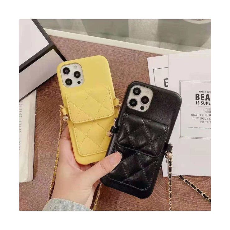 上品な雰囲気を楽しむキルティングポケット付きスマホケースショルダー スマホカバー… | maison de LATIR | 詳細画像4 