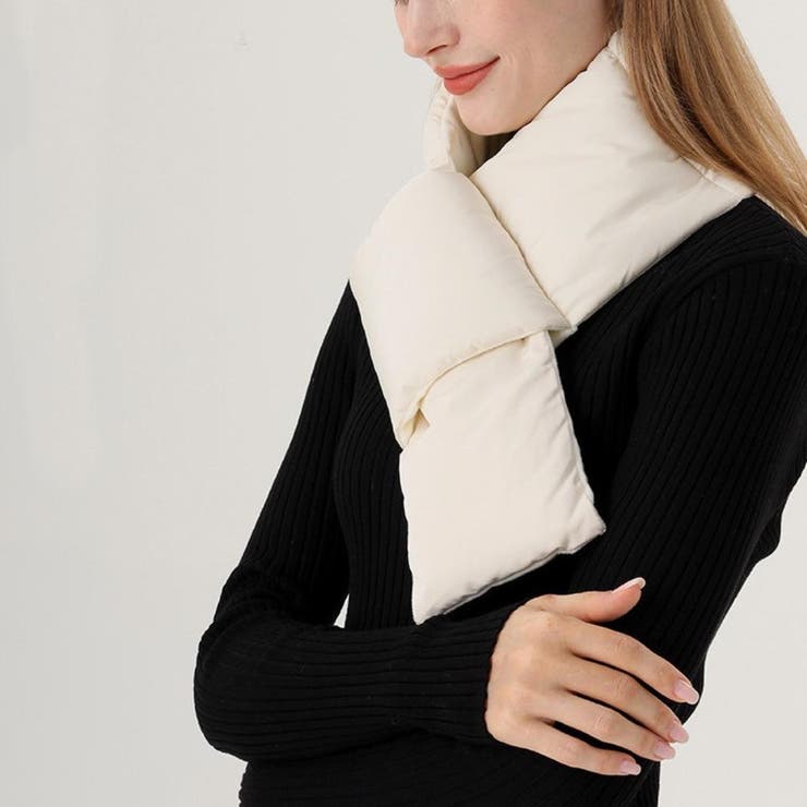 ふんわり軽くて暖かいライト中綿マフラー 首元 ファッション雑貨 | maison de LATIR | 詳細画像2 