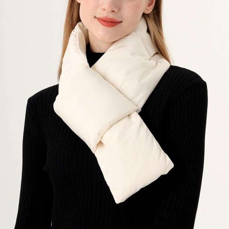 ふんわり軽くて暖かいライト中綿マフラー 首元 ファッション雑貨 | maison de LATIR | 詳細画像5 
