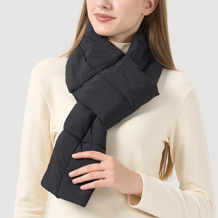 軽あったか、冬コーデのおしゃれ中綿マフラー 携帯 持ち歩き | maison de LATIR | 詳細画像4 
