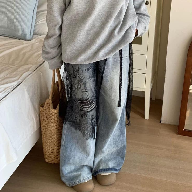 ブラック | いつものコーデに重ねてこなれ感レイヤードレースウエストアクセサリー ファッション… | maison de LATIR