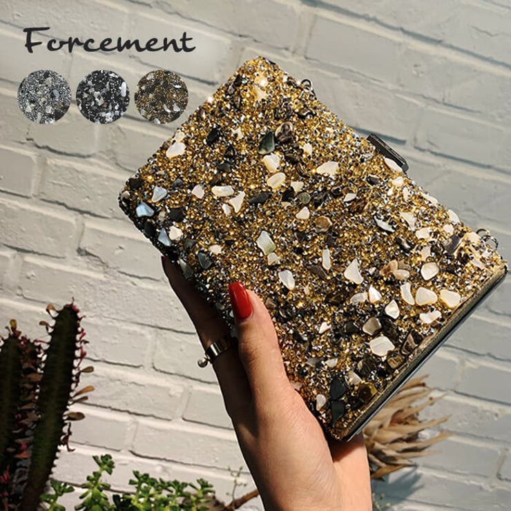 ラインストーンがゴージャスなスクエアミニバッグ ショルダーバッグ クラッチバッグ 品番 Msdl Forcement フォースメント のレディースファッション通販 Shoplist ショップリスト