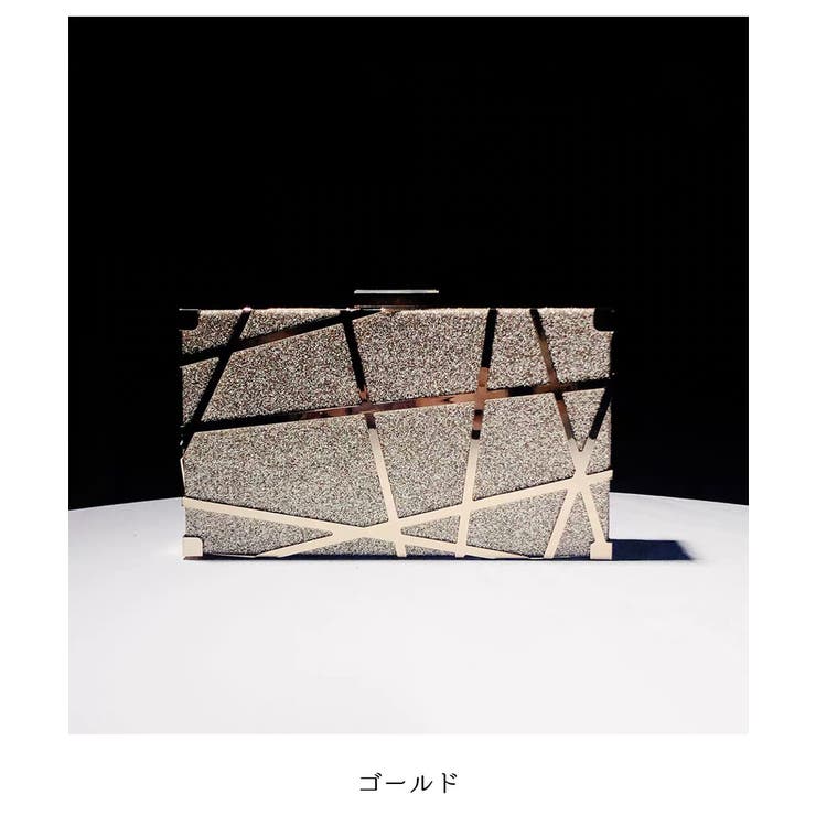 上品な光沢が目を惹くボックス型パーティーバッグ2wayラメクラッチバッグショルダーバッグコンパクトお呼ばれ華やか