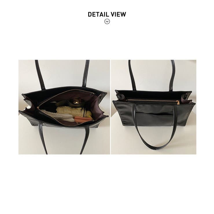 高級感のあるフェイクレザーを使用したトートバッグ キレイめ かっちり | maison de LATIR | 詳細画像11 