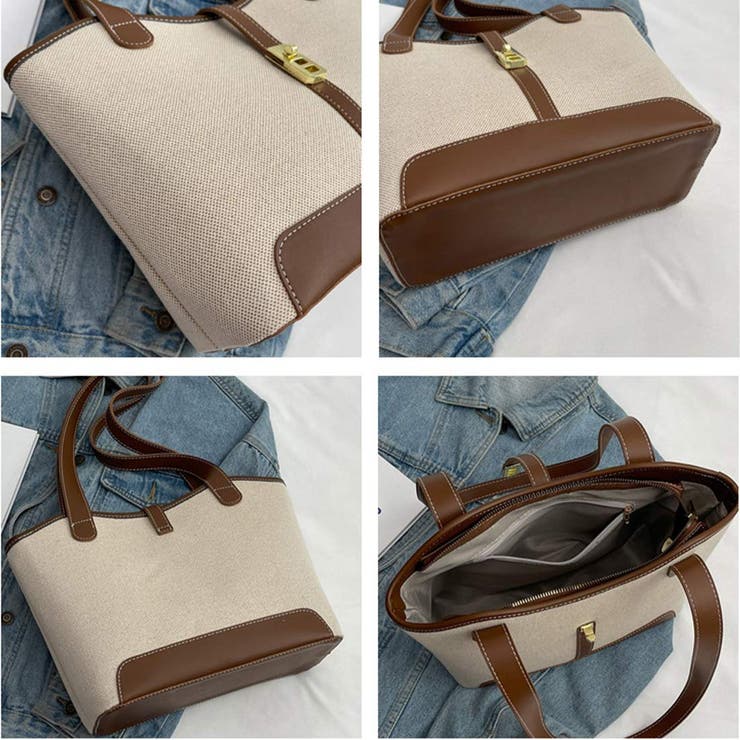 大容量キャンバスショルダートート バッグ トートバッグ | maison de LATIR | 詳細画像9 