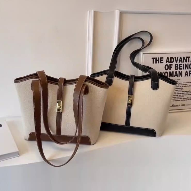 大容量キャンバスショルダートート バッグ トートバッグ | maison de LATIR | 詳細画像13 