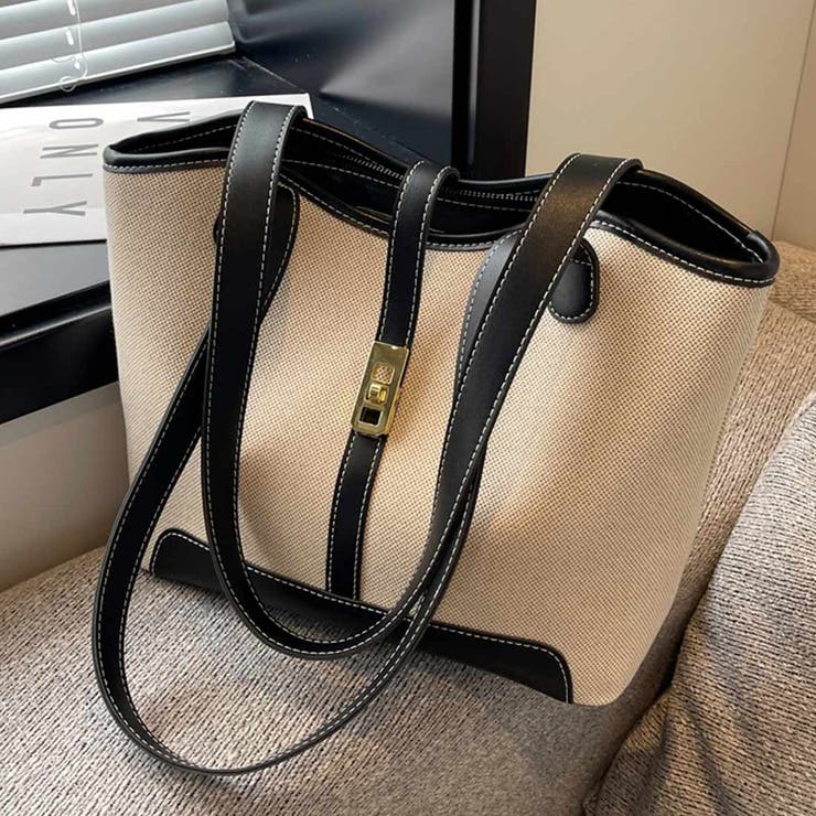 大容量キャンバスショルダートート バッグ トートバッグ | maison de LATIR | 詳細画像15 