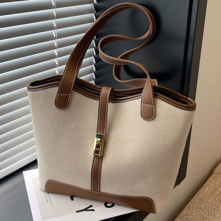 大容量キャンバスショルダートート バッグ トートバッグ | maison de LATIR | 詳細画像17 