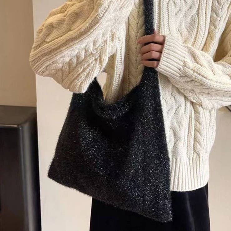 キラキラニットトートバッグ トートバッグ ラメシャギーニット | maison de LATIR | 詳細画像2 