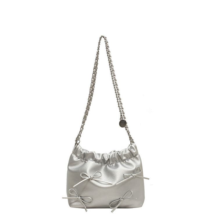 リボン付きフェイクレザーのチェーンショルダー ショルダーバッグ リボン | maison de LATIR | 詳細画像11 