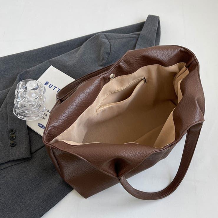 柔らかいフェイクレザートートバッグ トートバッグ ショルダーバッグ | maison de LATIR | 詳細画像10 