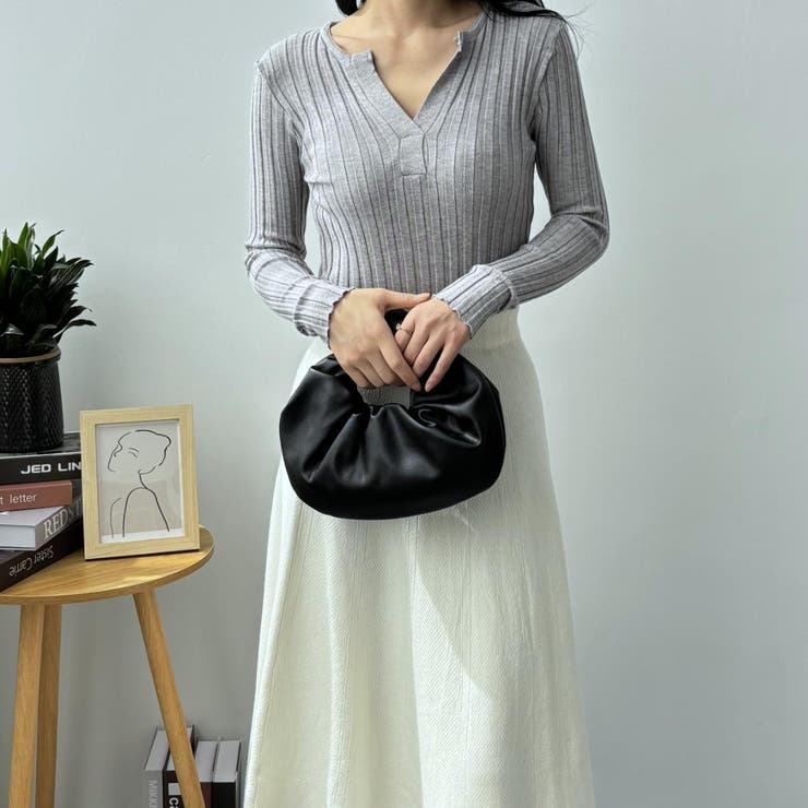 コロンと可愛いプリーツハンドバッグ バッグ ハンドバッグ | maison de LATIR | 詳細画像4 