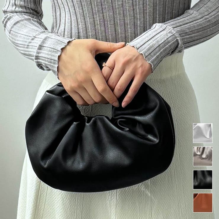 コロンと可愛いプリーツハンドバッグ バッグ ハンドバッグ | maison de LATIR | 詳細画像1 