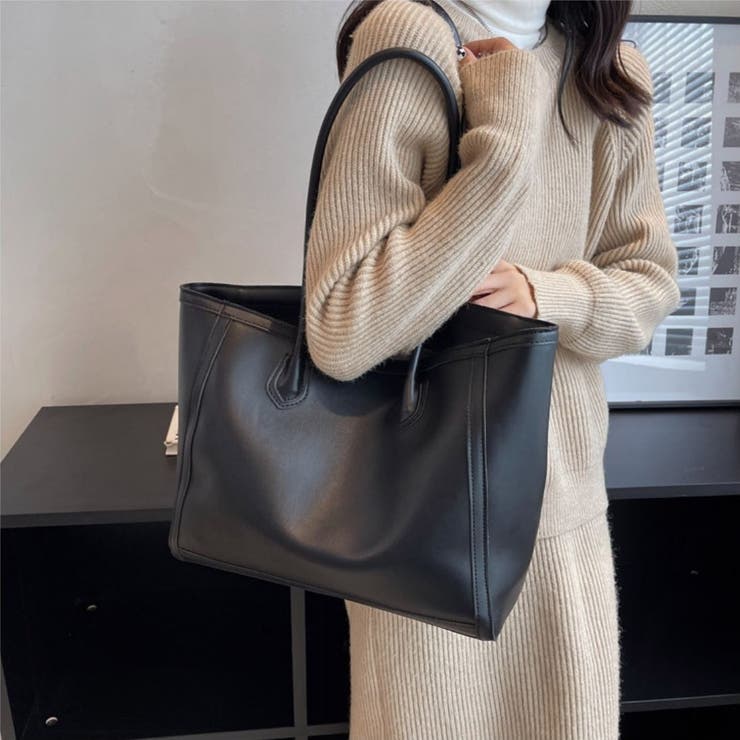 ブラック | 幅広いシーンで活躍する頼れるトートバッグ ビジネス カジュアル | maison de LATIR