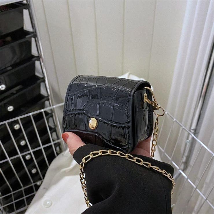 ドレスアップの上品なアクセントのミニショルダーバッグ メタルチェーン チェーンス… | maison de LATIR | 詳細画像9 