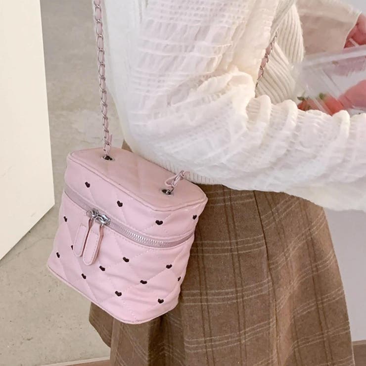 ピンク | 大人かわいいハートモチーフキルティング2wayショルダーバッグ オフィス | maison de LATIR