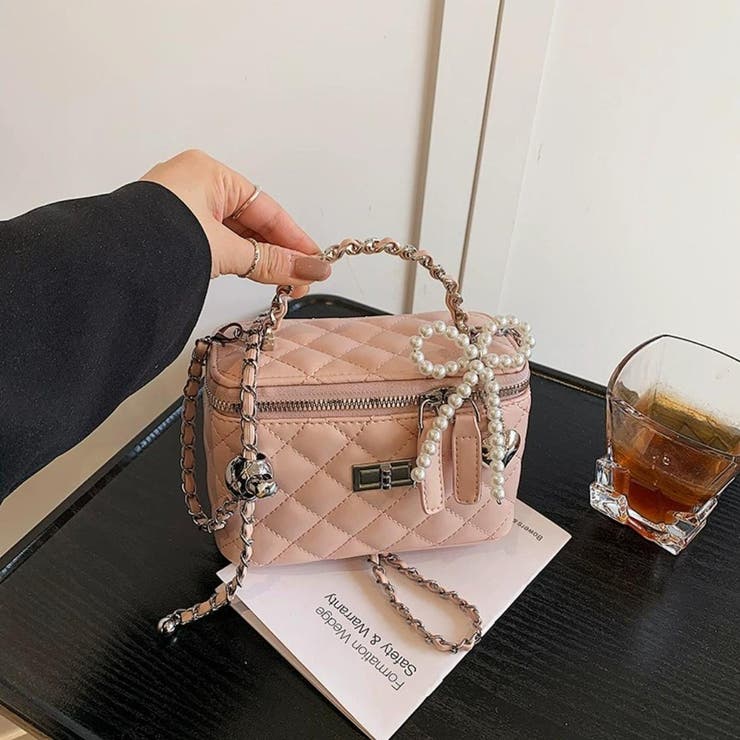 トレンドのチャーム付きキルティングスクエアショルダーバッグ クリスマス レディース | maison de LATIR | 詳細画像6 