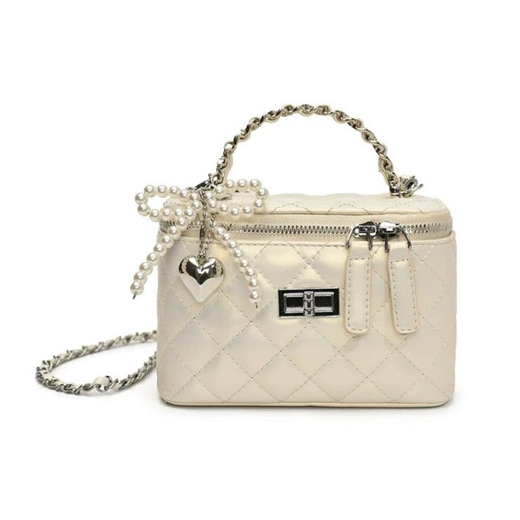 トレンドのチャーム付きキルティングスクエアショルダーバッグ クリスマス レディース | maison de LATIR | 詳細画像10 