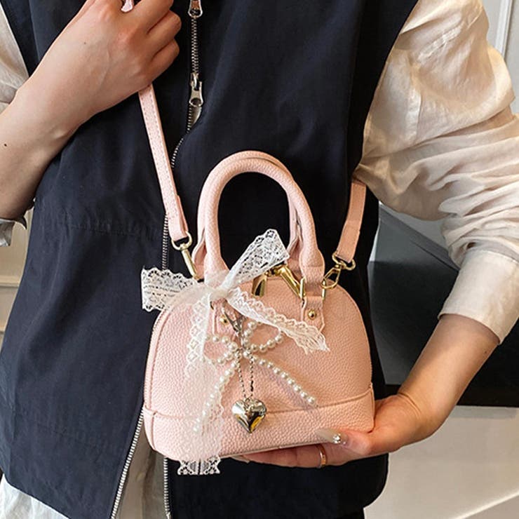 ピンク | 気分で表情を変える、2wayミニバッグ ミニバッグ フェミニン | maison de LATIR