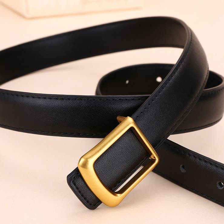 長く愛用したくなるスクエアバックル本革ベーシックベルト アクセサリー ファッショ… | maison de LATIR | 詳細画像3 