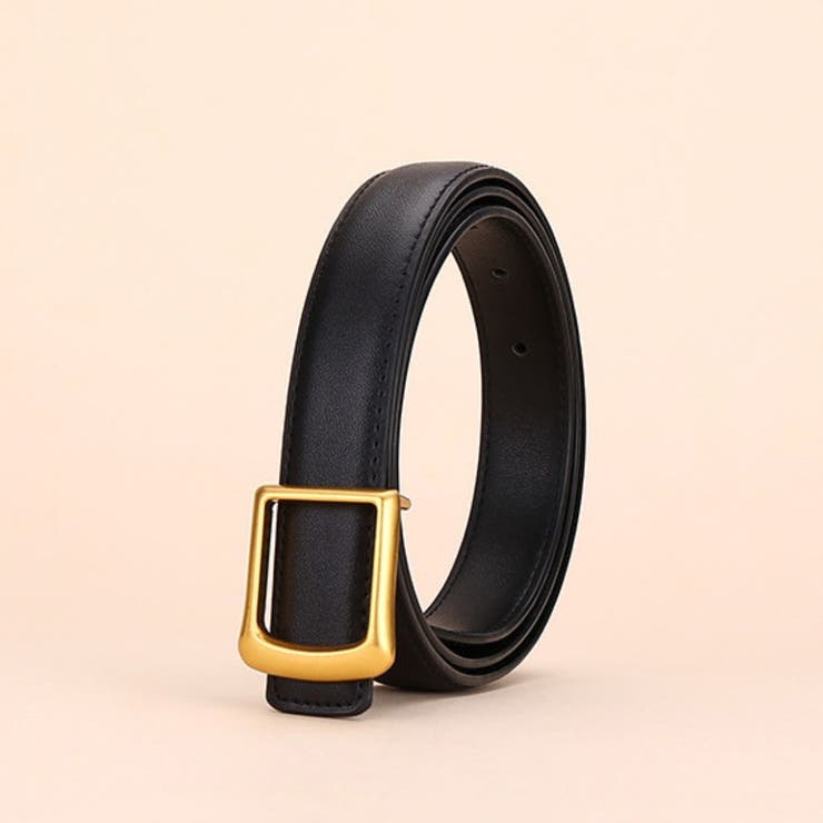 長く愛用したくなるスクエアバックル本革ベーシックベルト アクセサリー ファッショ… | maison de LATIR | 詳細画像4 