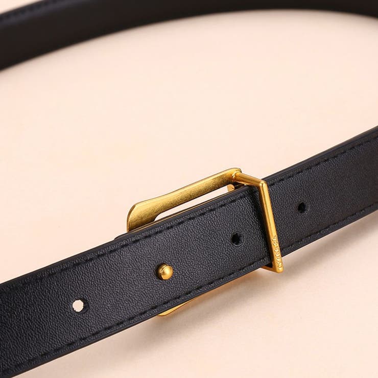 長く愛用したくなるスクエアバックル本革ベーシックベルト アクセサリー ファッショ… | maison de LATIR | 詳細画像9 