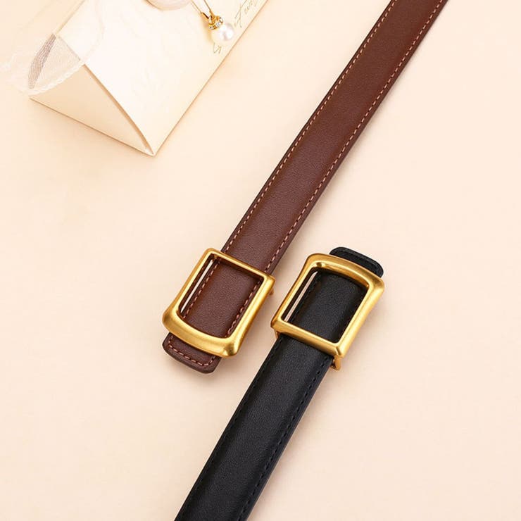 長く愛用したくなるスクエアバックル本革ベーシックベルト アクセサリー ファッショ… | maison de LATIR | 詳細画像10 