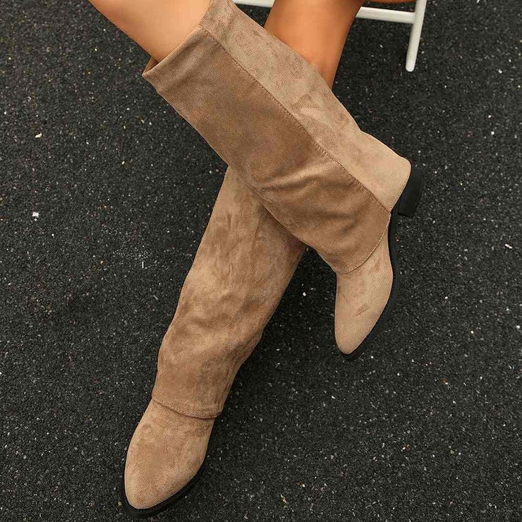 脚に沿う柔らかさと安定感美脚フラットブーツ シューズ ロングブーツ | maison de LATIR | 詳細画像9 