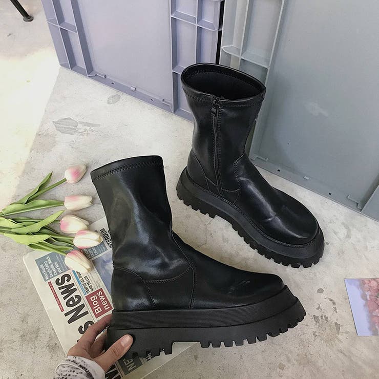 さっと履くだけで旬の足元にショートブーツ 秋冬 エンジニア | maison de LATIR | 詳細画像8 