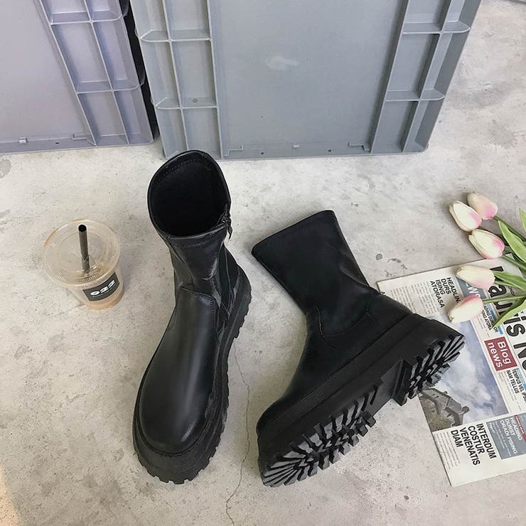 さっと履くだけで旬の足元にショートブーツ 秋冬 エンジニア | maison de LATIR | 詳細画像9 