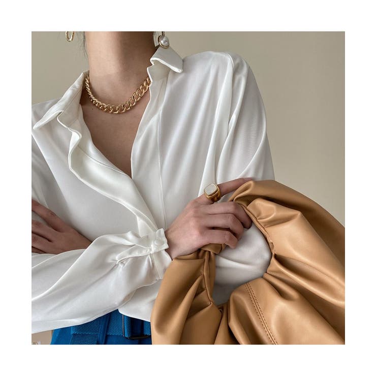 くたっとしたルーズなシルエットが大人可愛いシャツ 綺麗め カジュアル | maison de LATIR | 詳細画像2 