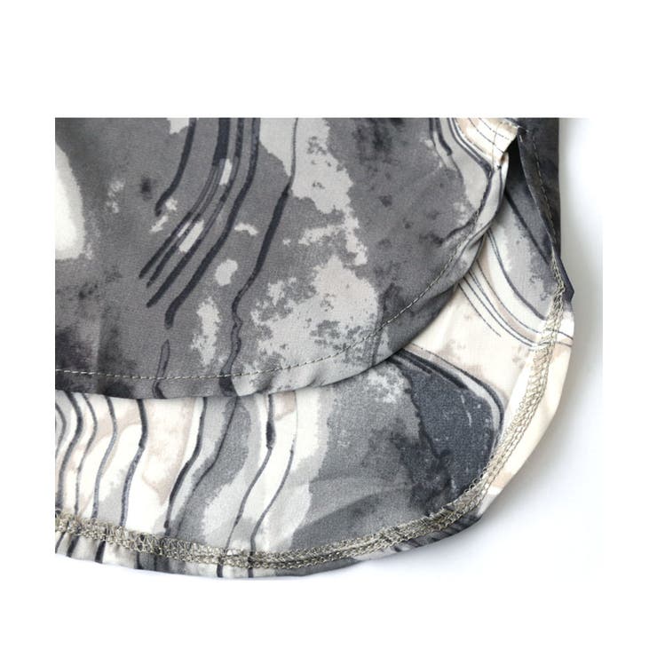 マーブル柄シアーシャツ シャツ トップス | maison de LATIR | 詳細画像12 