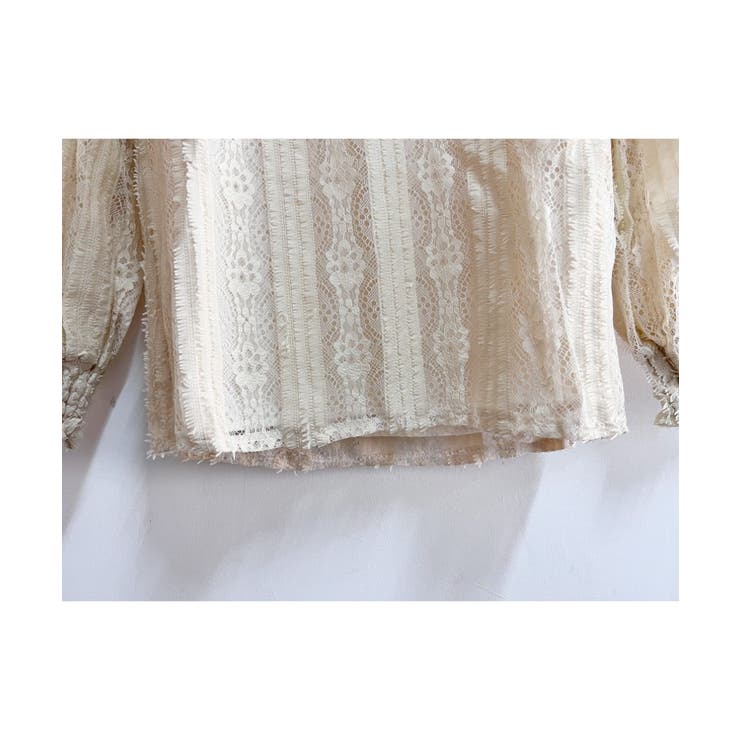 エレガントな総レースデザインブラウス レースシャツ 春 | maison de LATIR | 詳細画像15 