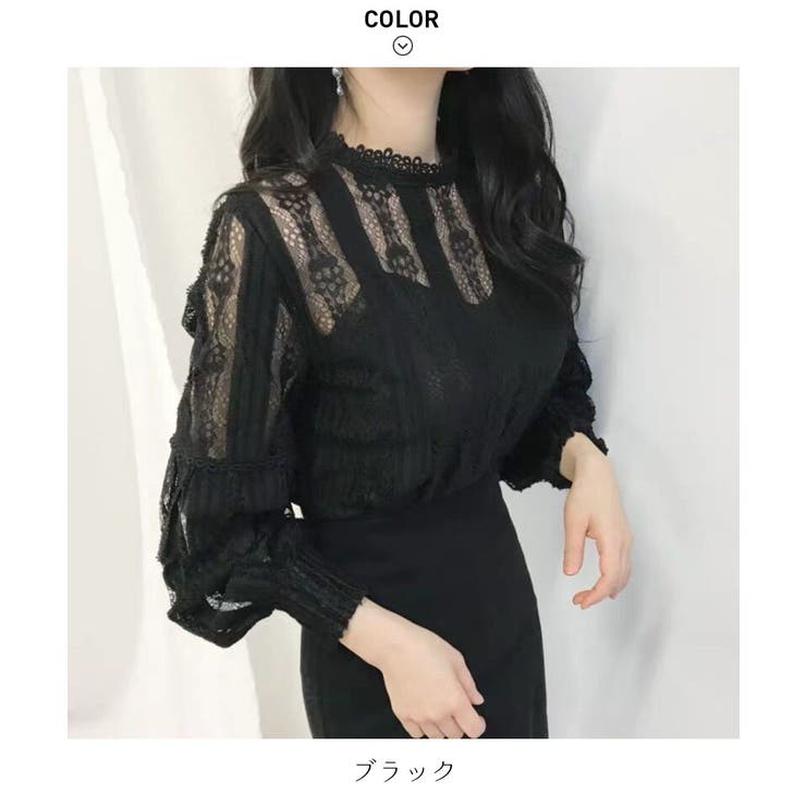 エレガントな総レースデザインブラウス レースシャツ 春 | maison de LATIR | 詳細画像16 