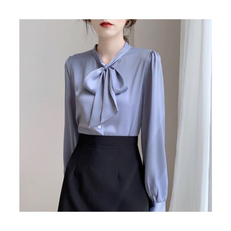 大人上品なフロントリボンブラウス 冬 トップス | maison de LATIR | 詳細画像8 