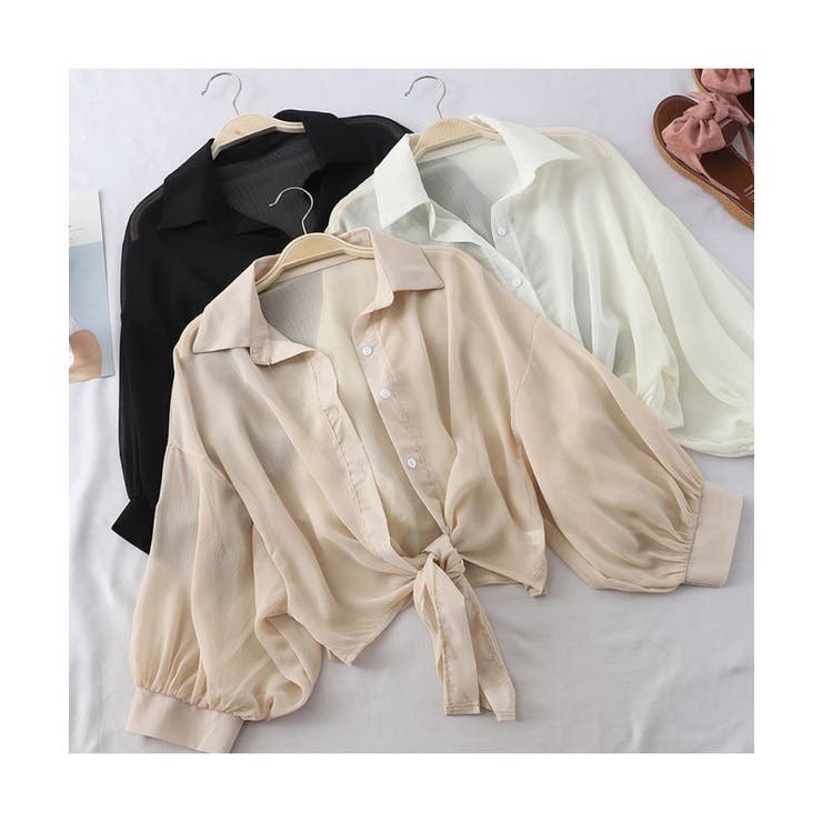 透け感がオシャレな前結びシアーブラウス ブラウス シャツ | maison de LATIR | 詳細画像9 