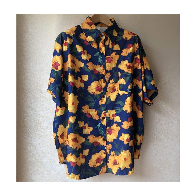 個性を思い切り楽しめる花柄プリント半袖シャツ ブラウス 前開き | maison de LATIR | 詳細画像7 