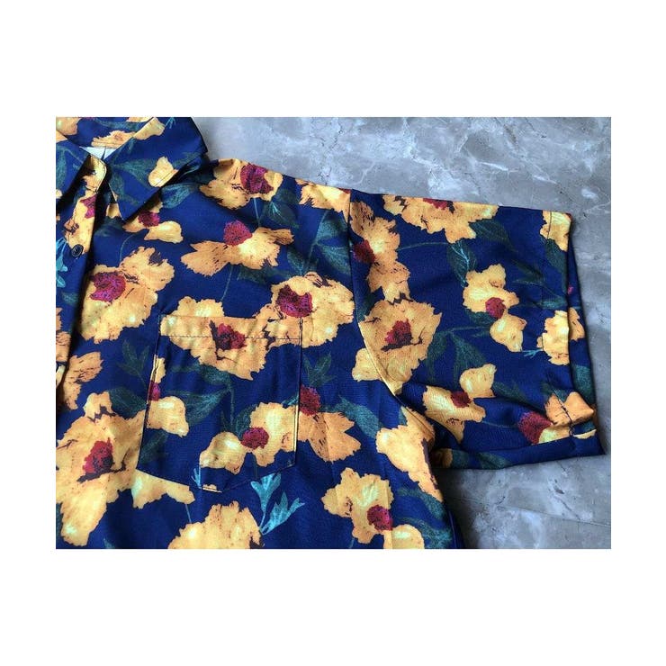 個性を思い切り楽しめる花柄プリント半袖シャツ ブラウス 前開き | maison de LATIR | 詳細画像10 