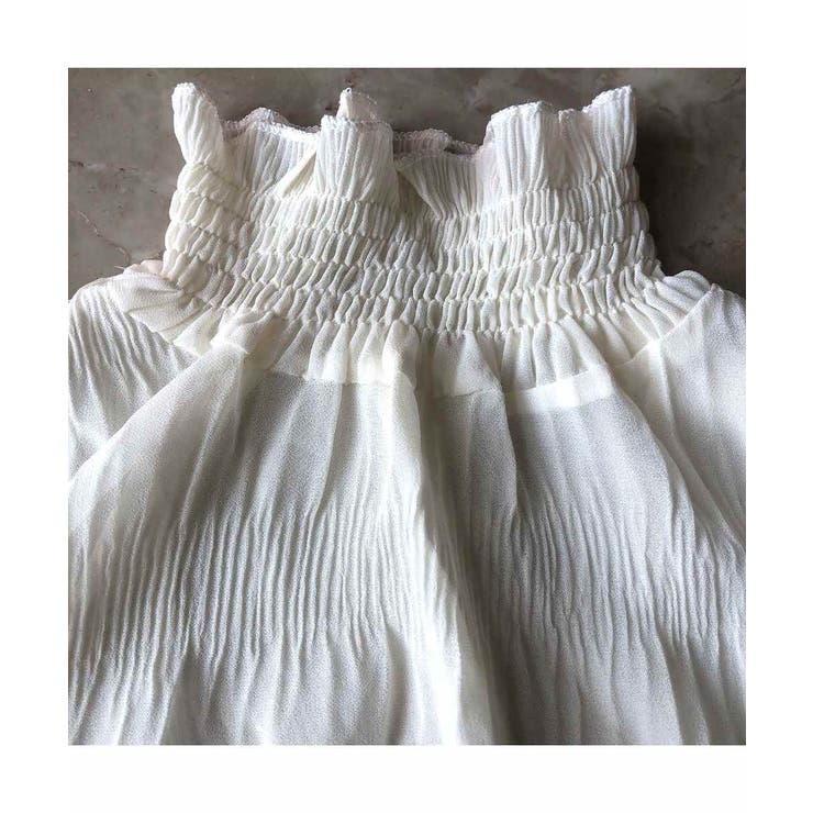 大人の可愛らしさを演出するシアーシャーリング長袖ブラウス プルオーバー 上品 | maison de LATIR | 詳細画像6 