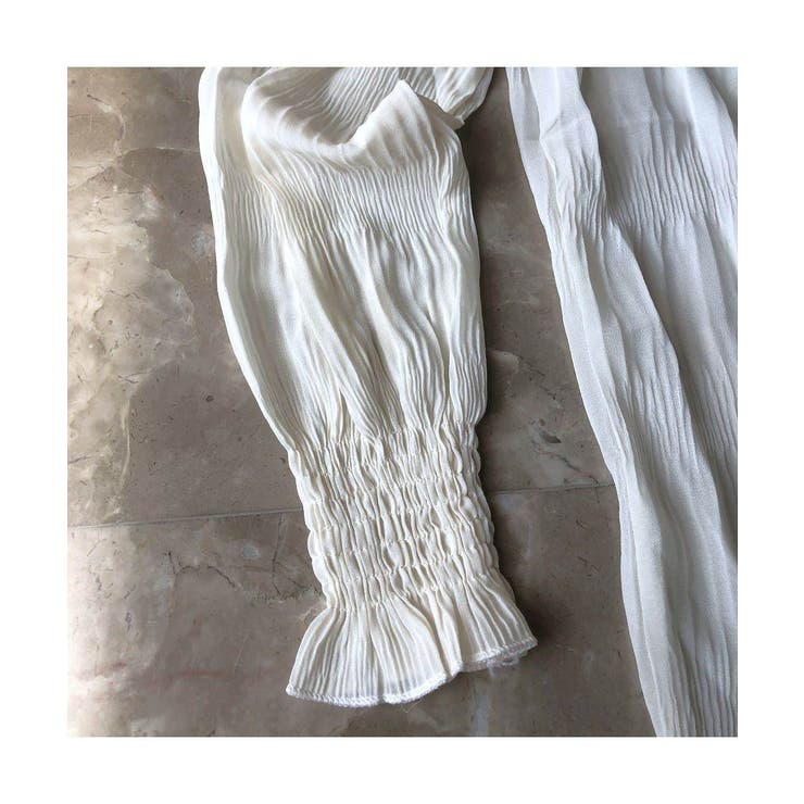 大人の可愛らしさを演出するシアーシャーリング長袖ブラウス プルオーバー 上品 | maison de LATIR | 詳細画像7 