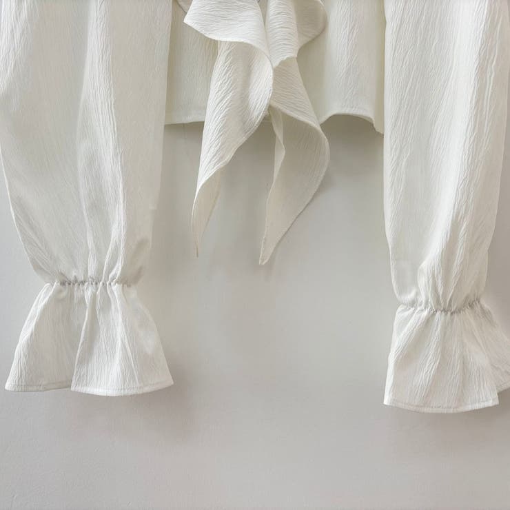 秋を華やかに彩る長袖フリルVネックブラウス トップス フレア | maison de LATIR | 詳細画像11 