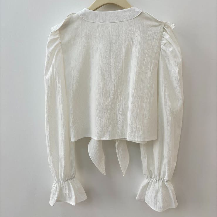 秋を華やかに彩る長袖フリルVネックブラウス トップス フレア | maison de LATIR | 詳細画像17 