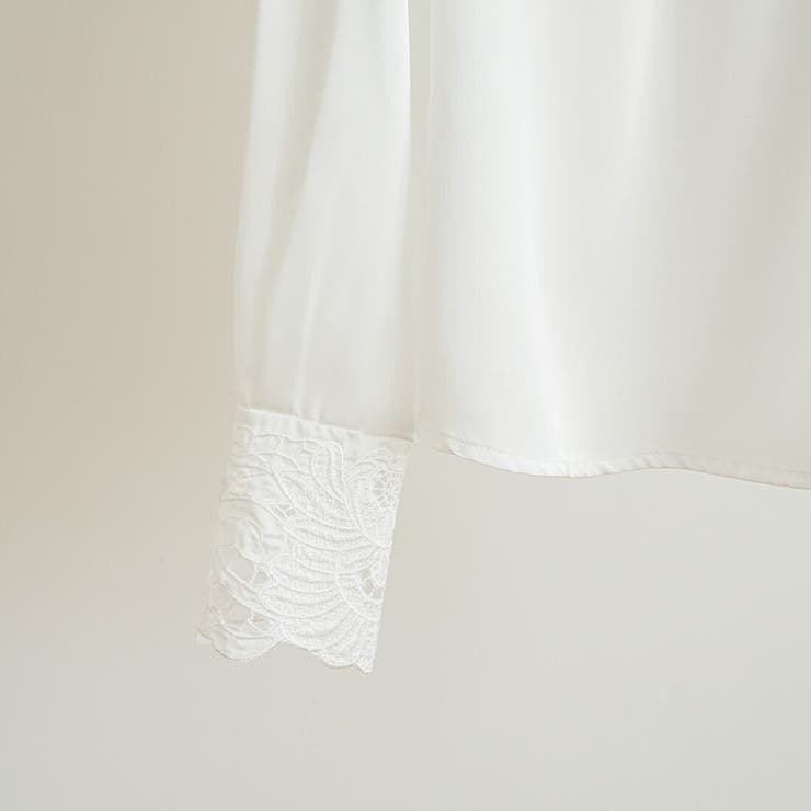 今っぽい抜け感きれいめスカラップブラウス セレモニー フリル | maison de LATIR | 詳細画像8 