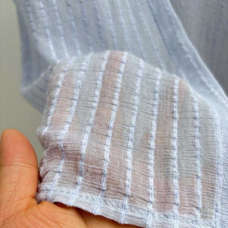 UVや冷房対策にも活躍シアーロング丈ブラウス ストライプ UV対策 | maison de LATIR | 詳細画像11 