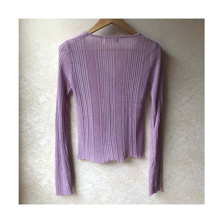 季節の変わり目に便利なリブニットVネックカーディガン ニットカーデ 長袖 | maison de LATIR | 詳細画像10 