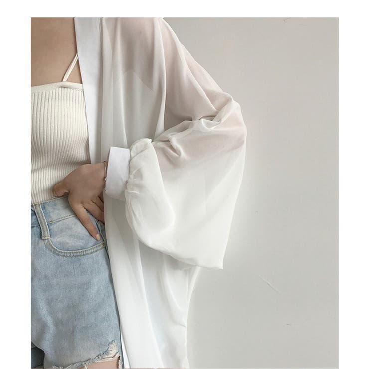 オープンカラーシャツカーデガン ロングガウン シャツブラウス | maison de LATIR | 詳細画像4 