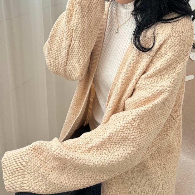 上品に高見え大人フェミニンスタイルに仕上げるクロップドスリーブカーディガン 羽織… | maison de LATIR | 詳細画像1 