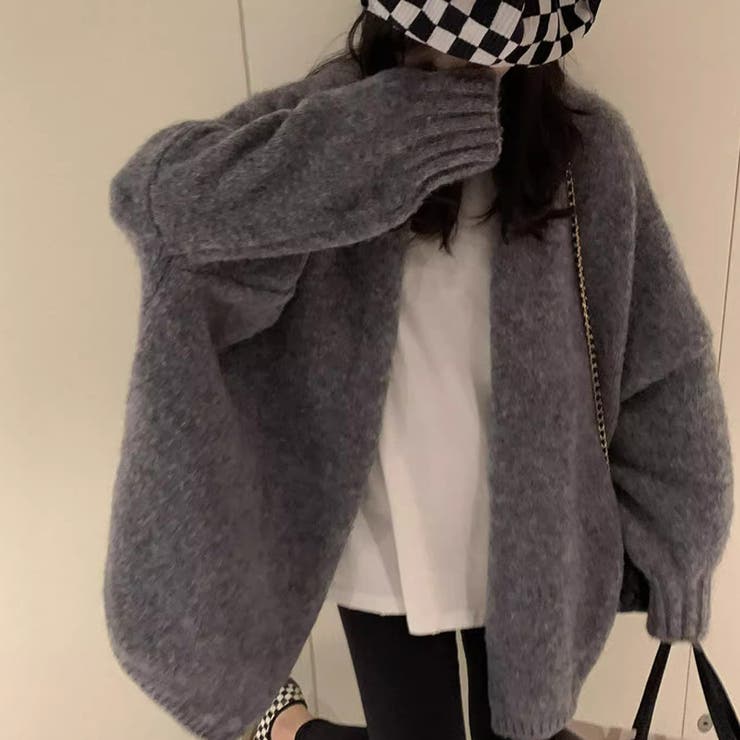 サッと羽織るだけで今どきスタイルが完成！ドルマンニットカーディガン 羽織 冬 | maison de LATIR | 詳細画像6 