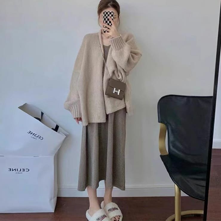 サッと羽織るだけで今どきスタイルが完成！ドルマンニットカーディガン 羽織 冬 | maison de LATIR | 詳細画像8 