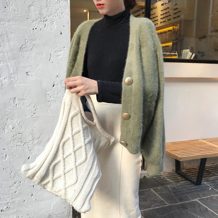 簡単にトレンドをプラスできるシャギーカーディガン ドロップショルダー | maison de LATIR | 詳細画像3 